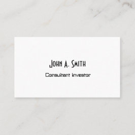 Einfache Berufliche Visitenkarte - Minimalistisch