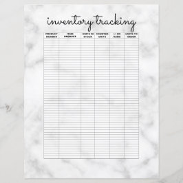 Einfache Bestandsaufnahme in weißem schwarzem Marm