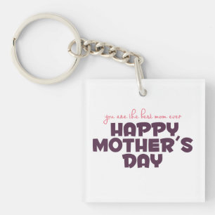 Einfache beste Mama je MuttertagsSchlüsselanhänger Schlüsselanhänger