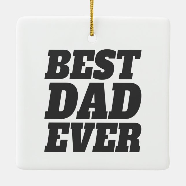 Einfache Beste Vater je Vater | Ornament (Rückseite)