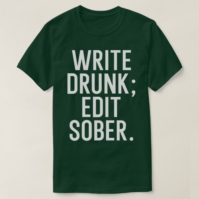 Einfache betrunkene Bearbeitung schreiben T-Shirt (Design vorne)