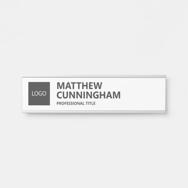 Einfache Bezeichnung des Logos für den Mitarbeiter Türschild (Vorderseite )
