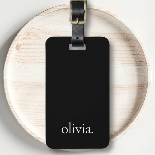 Einfache Bezeichnung für Schwarzweiß-Monogramme Gepäckanhänger (Von Creator hochgeladen)