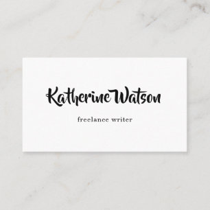Einfache Bezeichnung Schwarz und Weiß Minimal Visitenkarte