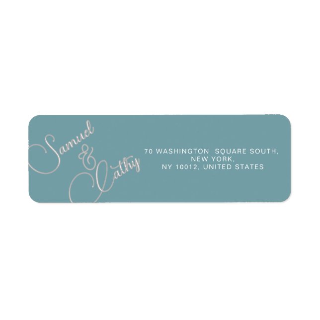 Einfache Bezeichnung und Rücksendeadresse ersetzen (Vorne)