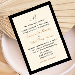 Einfache billige Hochzeitscreme mit Schwarz Einladung<br><div class="desc">Diese schöne einfache Einladung zum Hochzeitsfeiern mit einem cremefarbenen Hintergrund in schwarz. Ihr Monogramm,  Ihre Namen und Ihr Empfang,  der folgen soll,  erscheinen in Kupferbuchstaben und das Gleichgewicht Ihrer Einladung erscheint in schwarzer Schrift. Das Design ist klassische Eleganz zu einem erschwinglichen Preis,  eine ideale Kombination. Copyright bargainsbyhenis</div>