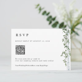 Einfache Birch Tree Antwort Online QR Code Hochzei