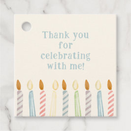 Einfache Birthday Candles Classic Party Geschenkanhänger