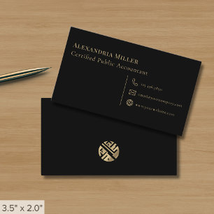 Einfache Black Accountant-CPA Visitenkarte