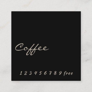 Einfache Black Coffee Loyalität Lochkarte Treuekarte