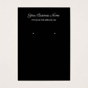 Einfache Black Custom Earring Business Card