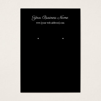 Einfache Black Custom Earring Business Card