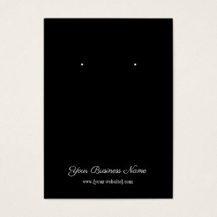 Einfache Black Custom Earring Business Card