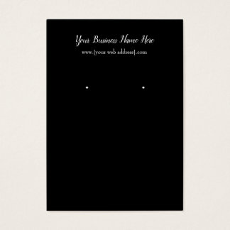 Einfache Black Custom Earring Business Card