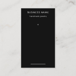 Einfache Black Earring Price-Tag Visitenkarte