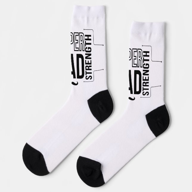 Einfache Black Super Vater Kid's Socks Socken (Linkes Detail)