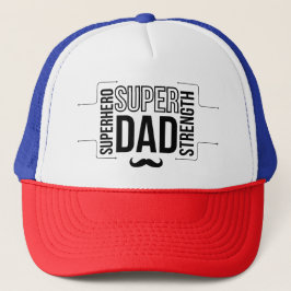 Einfache Black Super Vater Trucker Hat Truckerkappe