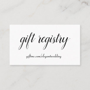 Einfache Black & White Wedding Geschenkkarte Visitenkarte