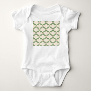Einfache Blätter Blume Grid-Muster Baby Strampler