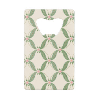 Einfache Blätter Blume Grid-Muster Geldbeutel Flaschenöffner