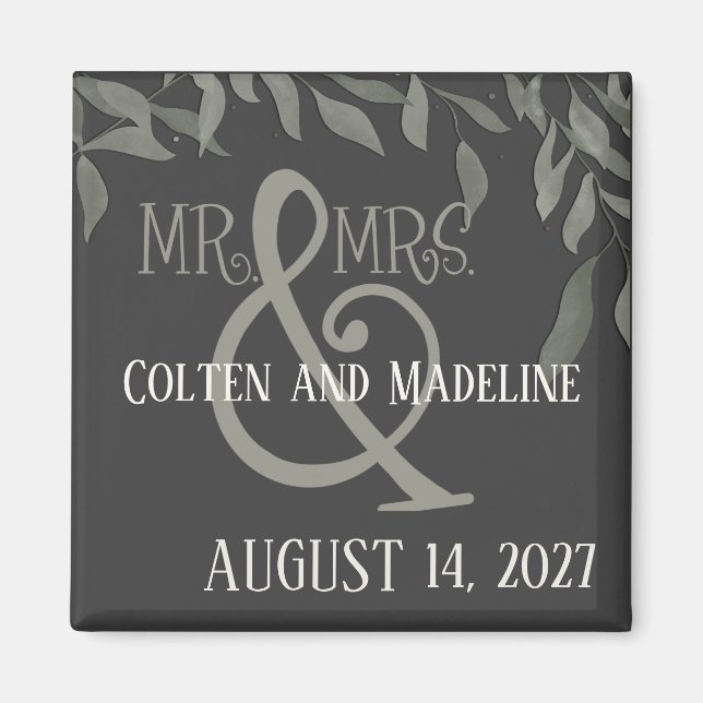 Einfache Blätter Moderne Elegante Inspirivity Magnet (Vorne)