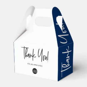 Einfache, blaue, benutzerdefinierte Logopersonals Geschenkschachtel