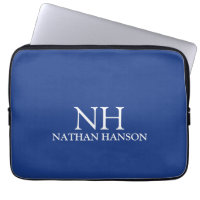 Einfache blaue Monogram modern