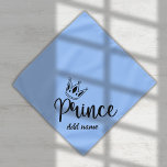 Einfache blaue Prinztypografie mit Krone Halstuch<br><div class="desc">Das minimale Design dieser blauen Bandana mit Prinz mit Krontypografie ist ideal für Liebhaber von Haustieren. Ihr Haustier, Hund, Katze können es an einer Babydusche tragen, oder vielleicht fühlt sich Ihr Haustier wie ein Prinz an und wirkt wie ein Prinz. Schreiben Sie seinen Namen auf die Bandana und personalisieren Sie...</div>