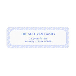 Einfache, blaue Rücksendeadresse