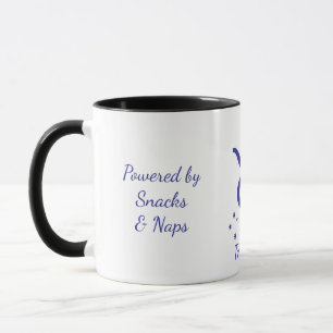 Einfache blaue Typografie Stier Sternzeichen Kaffe Tasse