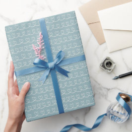 Einfache blaue Valentine Geschenkpapier