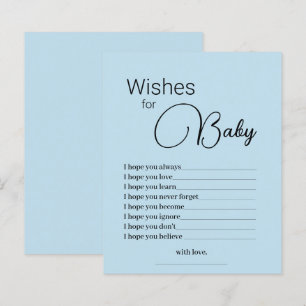 Einfache blaue Wünsche für Baby Showgame
