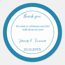 Einfache Blauer Hochzeit