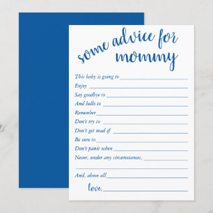Einfache Blue Adress   Cerulean Keepake Card Einladung