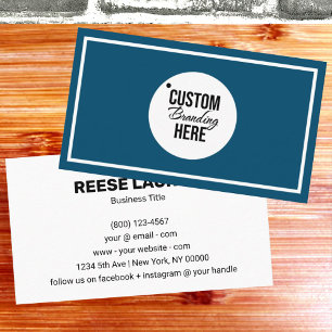 Einfache Blue Business Card Visitenkarte