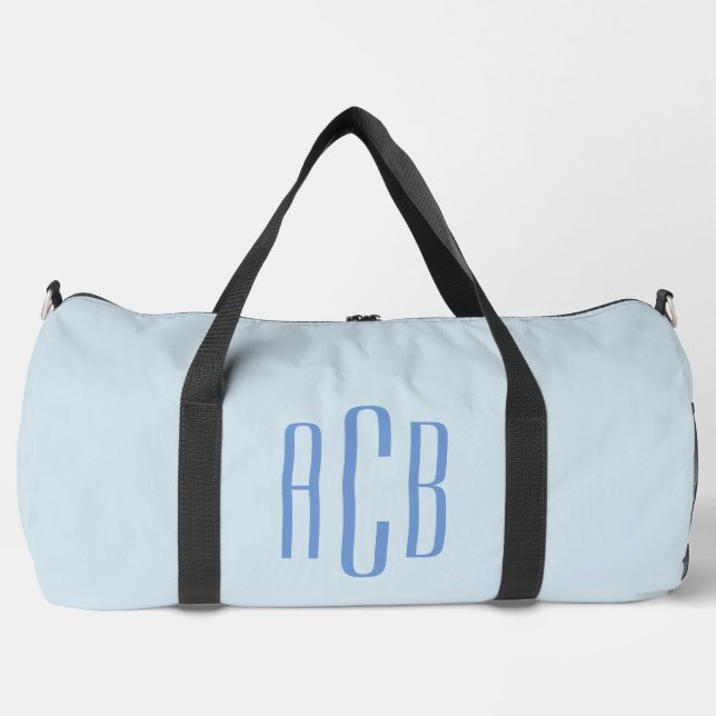 Einfache Blue Three Letter Monogram Duffle Bag (Vorderseite)