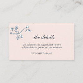 Einfache Blue-White-Hochzeitskarte Platzkarte