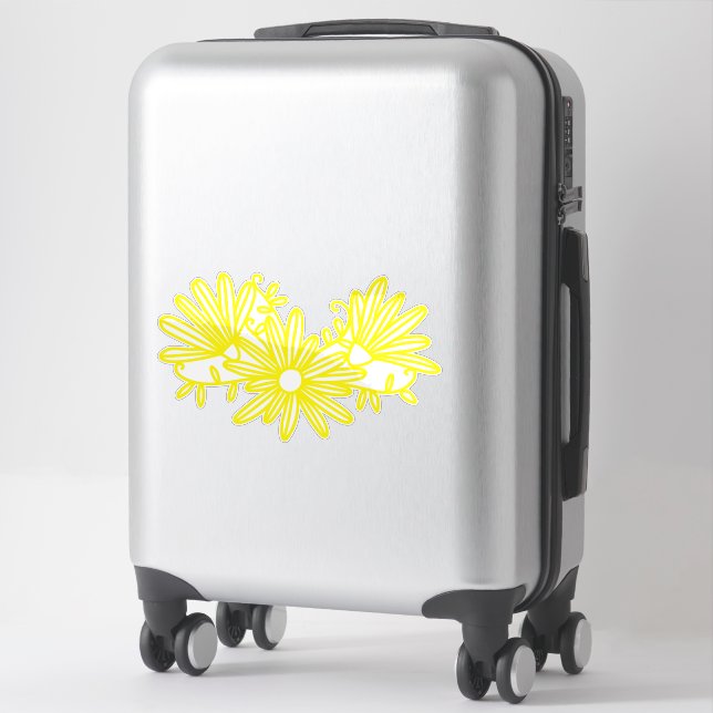 EINFACHE BLUME AUFKLEBER (Koffer)