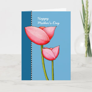 Einfache Blume Blue Day Card Karte