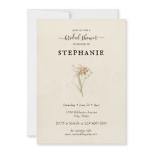 Einfache Blume Bridal Dusche Einladung