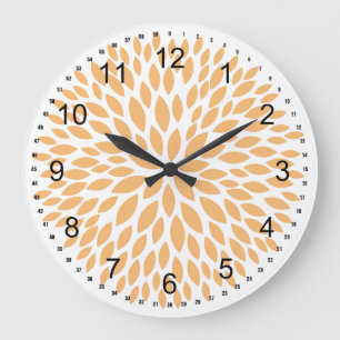 Einfache Blume Große Wanduhr