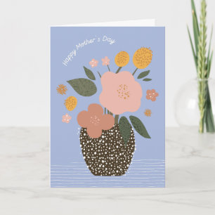 Einfache Blume in der Vase Muttertagskarte Karte