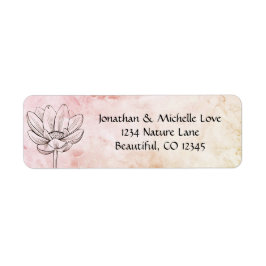 Einfache Blume Lotus | Pink Gold Marble Bkg Adress