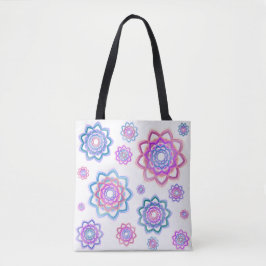 Einfache Blume Lotus Pink Pastellgrün Tasche