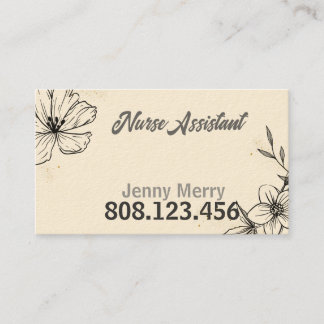 Einfache Blume Medical Business Card Vorlage Visitenkarte