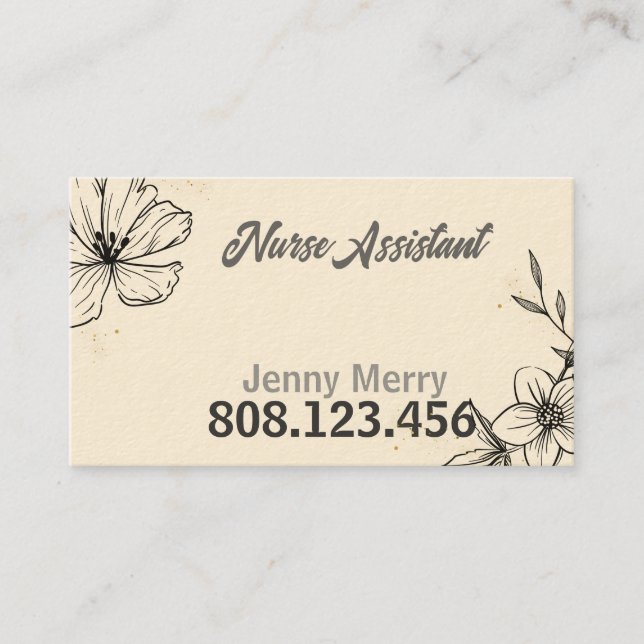 Einfache Blume Medical Business Card Vorlage Visitenkarte (Vorderseite)