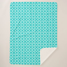 Einfache Blume Perlen und Donuts Spearmint Weiß Sherpadecke