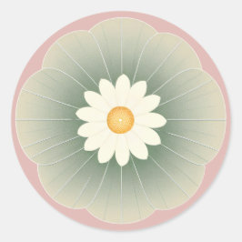 Einfache Blume Runder Aufkleber