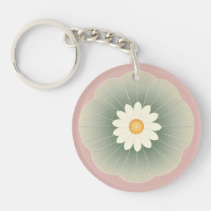 Einfache Blume Schlüsselanhänger