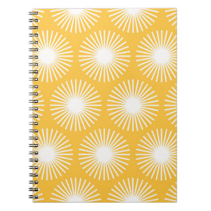 Einfache Blume: Skandinavisches nahtloses Design. Notizblock